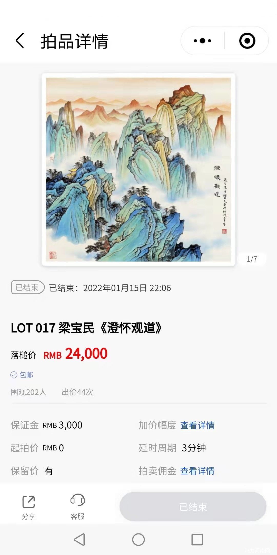 贺新春—名家精品拍卖专场，画家梁宝民五张小幅精品全部拍卖成交